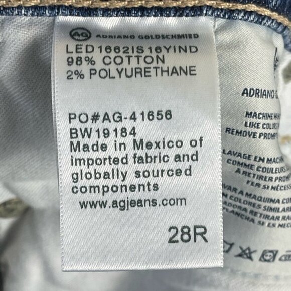 Ag Adriano Goldschmied Women's Jodi High-rise Slim Fit Flare Leg Crop Jean 28 - Picture 12 of 15